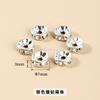 Anillo de perforación de aleación, cuentas, accesorios de joyería para bricolaje, microincrustaciones de diamantes de imitación, espaciador, cuentas de ábaco, cuentas de OVNI, cuentas de pulsera, venta al por mayor