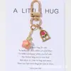 Llavero de Tarjeta de Abrazo Pequeño con Flor de Rosa Multicolor Linda Transfronteriza Europea y Americana Adorno Sencillo para el Día de San Valentín