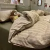 2026 Nuevo Juego de Cama Sencillo Lavado de Gasa de Doble Capa de Cuatro Piezas, Funda Nórdica, Sábana Bajera, Colcha, Juego de Cama de Tres Piezas para Dormitorio Estudiantil 3