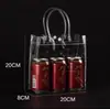 Bolsa de regalo transparente de fábrica bolsa de plástico PVC bolso de mano regalo para la mano regalo de cumpleaños bolsa de boda embalaje al por mayor