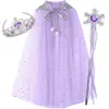 Véu Congelado Elsa Manto Elsa Xale de Princesa Manto Sophia Meninas Halloween Vestido Infantil