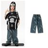 Moda Hip-Hop Infantil Tendência Conjunto de Hip-Hop Legal e Bonito Menino Hiphop Bateria Roupas para Performance de Dança Roupas para Performance de Menina