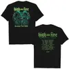 Camiseta Negra de Algodón Hot High on Fire Band Tour 2025 Tallas S a 5XL C36