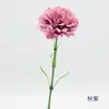 Clavel de Cabeza Única con Tallo Largo Flor Artificial Falsa Flor Adorno Decoración para el Hogar Sala de Estar 8 de Marzo Día de la Mujer Día del Maestro Regalo