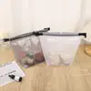 Bolsa de armazenamento transparente portátil, bolsa de higiene pessoal com separação seca e molhada, bolsa de armazenamento impermeável para viagens, atividades ao ar livre, natação e fitness