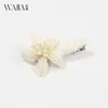 Wjia Primavera Verão Nova Moda Simples Presilha Lateral Flor Franja Presilha Cabelos Soltos Feminino Doce Alto Padrão Acessórios de Cabelo Presilha de Cabelo
