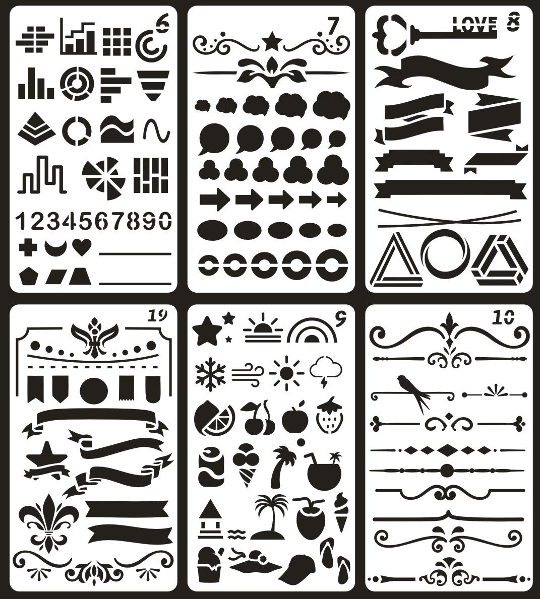 手账绘画模板-图形