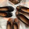 Listos para Enviar ~ Zapatos Planos Estilo Tweed para Mujer, Nuevo Estilo Primavera y Otoño Ante Suave Hada Brisa Nocturna Slip-On Planos Zapatos Planos