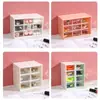 9 Cajas de Almacenamiento de Palacio Escritorio Transparente Tipo Cajón Pequeña Caja a Prueba de Polvo para Joyería Tocador Caja Organizadora de Aretes y Joyería