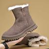 Zapatos de Algodón de Invierno para Hombre para Exterior a Prueba de Frío y Mantenedores de Calor Protección Laboral Zapatos de Algodón con Forro Polar Herramienta de Una Pieza Extra Gruesos Nieve Espesamiento