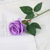 Rosas artificiales para decoración del hogar y de bodas, flores artificiales para bodas, ramos coloridos de mano, ramos de rosas de seda