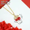 Novo Estilo Quente de Comércio Exterior Conjunto de Colar e Brincos de Cereja com Zircônia Joias de Ouro de Areia Vietnamita para Mulheres Fornecimento Atacado