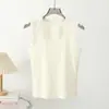 Regata Costurada com Gola U de Algodão de Alta Qualidade para Mulheres, Camiseta Sem Manga Elástica de Corte Justo em Cor Sólida, Top Versátil para Usar por Baixo que Afina