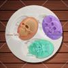 Molde de Silicone para Doces e Bolos com Formato de Cabeça de Caveira Três Combinações DIY Ferramenta para Dobrar Doces Molde para Bolos