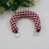 Ins Estilo Japonés y Coreano Cuadros Tela Hecha a Mano Forma de C Accesorio para Muñeca Correa de Agarre Anti-Pérdida Funda para Teléfono Correa de Cuello