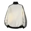 Nueva chaqueta clásica de otoño estilo universitario, bloques de color a rayas, cuello alto, holgada, simple, con cremallera, para parejas, unisex, con un estilo moderno