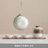 Crema Ning Xuan Estilo Portátil Taza Express Equipo de Té para Acampar al Aire Libre Set de Té de Viaje Tetera Regalo para Reunión Anual