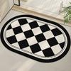 Alfombra de Baño de Barro Diatomeas Alfombra Doméstica para Inodoro Felpudo para Puerta de Baño Espesada Fuerte Absorción de Agua Antideslizante Alfombrilla de Piso para Baño