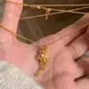 Colar Vintage Novo Estilo Chinês com Franja de Moeda de Pônei Pingente de Riqueza Instantânea Moda Nicho Personalidade Colar Versátil