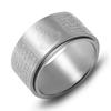 Doce Signos del Zodíaco, los Ocho Santos Patronos del Buda Natal, Anillo Giratorio de Acero de Titanio, Anillo para Hombre con Sutra del Corazón de Acero Inoxidable
