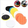 Kit de 11 piezas para encerado, sellado, glaseado, reparación, pulido de coche, plato de esponja, almohadilla de lana, autoadhesivo, 3-7 pulgadas