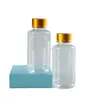 Frasco Transparente de 80ml Tampa UV Transparente Espessado Fabricante Pet Loção Líquida Reembalagem Tampa de Metal Frasco de Plástico de 80g