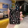 Funda de Teléfono con Flores de Moda Estilo Europeo y Americano para Apple 18Pro Cubierta Protectora Acrílica Ip17 con Soporte Magnético para Tarjetas 14