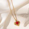 Novo Colar de Coração em Aço Inoxidável 304 Aço Titânio Moda Pingente de Amor Feminino Venda Quente Transfronteiriça Colar Diário