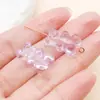 Cuentas Espaciadoras de Oso Pequeño Acrílico Transparente Color Mixto Dibujo Animado 19x12mm Agujero Vertical para Accesorios de Cabello DIY, Collares, Pulseras, Joyería