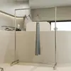 Estante de Exhibición Móvil para Tienda de Ropa Estante de Piso con Ruedas Perchero con Ruedas para Hombres y Mujeres Perchero de Acero Inoxidable
