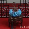 Bolsita de Seda con Borla Colgante para el Cuello, Estilo Palacio Hanfu con Patrón de Olas Marinas Estilo Chino, Adorno Colgante para Coche para el Festival de Medio Otoño, Bolsa Vacía de Seda Brocada Estilo Nacional