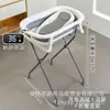 Bañera Plegable para Bebé sin Necesidad de Agacharse, Bañera para Bebé con Soporte de Marco de Hierro Elevado, Bañera para Bebé Recién Nacido para Bañar