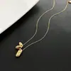 Colar de Luxo Leve de Nicho para Mulheres, Novo Modelo Popular de 2026, Corrente de Pescoço em Aço Titânio que Não Desbota, Corrente de Clavícula, Acessório de Alto Padrão para Mulheres