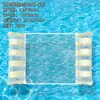 Boia Inflável Popular Listrada de Quatro Tubos para Piscina, Entretenimento Aquático, Pessoa Única, PVC Espesso com Malha, Colchão Inflável para Água