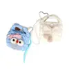 Funda para Auriculares de Lana Rellena de Dibujos Animados Tejida a Mano Funda para Auriculares de Lana Mini Monedero Bolsa de Almacenamiento