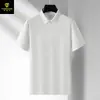Camisa polo sin costuras para hombre de nailon-spandex, seda de hielo, manga corta, ligera, camisa de aire acondicionado, polo con cuello, uniforme de equipo para hombre, ropa de trabajo, hecho a medida