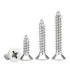 En Stock Acero Inoxidable 201 Tornillos Autorroscantes de Cabeza Avellanada Phillips Gb846 M2-M6 Tornillos Autorroscantes de Cabeza Plana Phillips