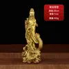 Manualidades y decoraciones: Bodhisattva Guanyin Taihang Yabai sobre un Dragón con Base de Latón