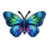 Pingentes coloridos de borboleta em borracha macia de PVC com impressão UV, acessórios decorativos personalizados para sapatos em pintura a óleo colorida