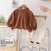 Camisa Casual de Otoño para Niños Traje de Manga Larga Nuevo Estilo 2024 Pantalones de Pana Estilo Coreano para Niños y Bebés Ropa de Primavera