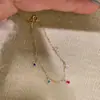 Pulsera de Plata de Ley S925 con Incrustaciones de Pedrería de Colores para Mujer Estilo Vintage Japonés Pulsera de Diseño de Nicho Pequeño de Alta Gama Bestseller de Xiaohongshu