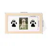 Porta-Retrato de Tinta para Bebê com Pegadas de Mãos e Pés Transfronteiriço Porta-Retrato DIY com Pegadas de Mãos e Pés de Gato e Cachorro Pet Porta-Retrato Comemorativo com Pegada de Pata