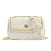 Bolso de Cadena Acolchado Estilo Tweed para Mujer 2025 Primavera Nuevo Estilo Bosque Versátil Un Solo Hombro Bandolera Bolso Cuadrado Pequeño