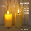 Luz de Vela Controlada por Control Remoto Recargable por USB con Superficie Plana, Cabeza Parpadeante, Luz de Vela Electrónica LED de Carga Simulada, Luz Decorativa
