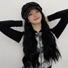 Boina de Moda Japonesa Más Vendida con Pelo Sintético Esponjoso Desmontable para Peinar, Peluca en Stock