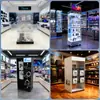 Suporte de Exibição Acrílico Transfronteiriço, Suporte de Exibição para Produtos Eletrônicos Acessórios de Celular, Rack Transparente de Armazenamento para Fones de Ouvido Bluetooth Personalização