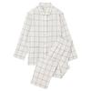 Ropa para el hogar de hilo de algodón japonés de doble capa sin estampado, conjunto de pijama para mujer, algodón lavado, manga larga, pijama de primavera y otoño al por mayor