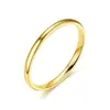 Anillo de acero de titanio con forma de arco de círculo liso de 2 mm, 4 mm, 6 mm, para mujer, estilo japonés y coreano simple, anillo de pareja, joyería de moda, venta al por mayor