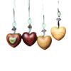 Colgante de Madera con Forma de Corazón para Teléfono Adorno Colgante para Coche Colgante de Madera Joyería Llavero Artículos de Regalo