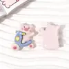 Dibujos Animados Brillo Lindo Cerdo DIY Accesorios de Resina Pequeño Pegamento de Crema Pasador Funda de Teléfono Móvil Hebilla de Zapato